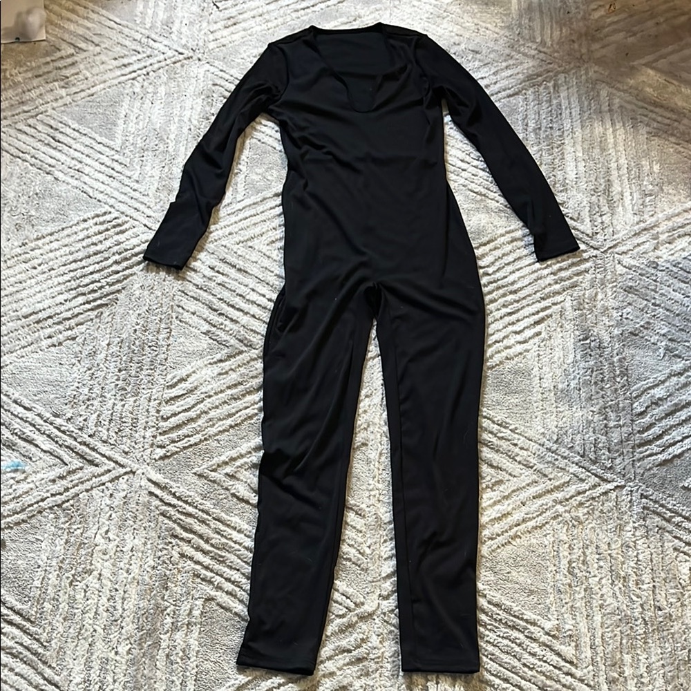 Black Long Sleeve Jumpsuit